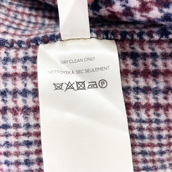 NEW Free People Menswear Hailey Wool Checkered Plaid Duster Coat M - Picture 15 of 16